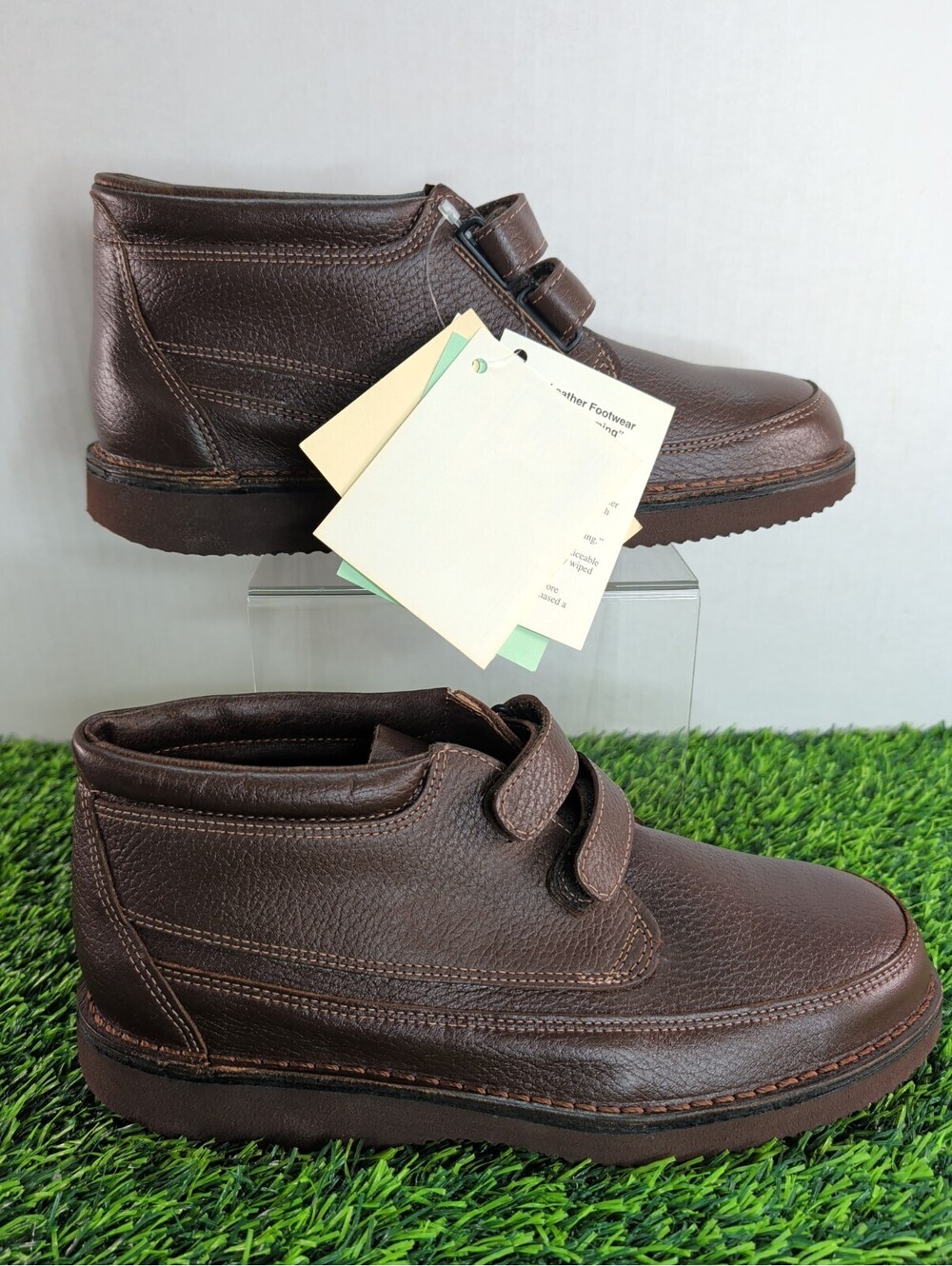 Footonic II Brown Leather Easy Close High Top Shoe Size 8.5 Brand New